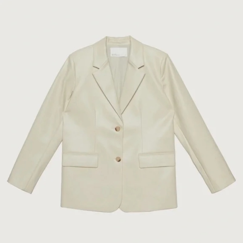 Oak and Fort vegan leather blazer